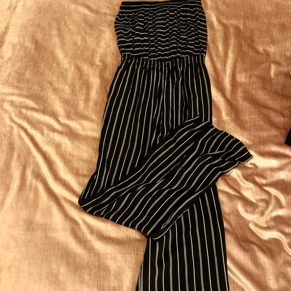 Black and White Strapless Jumpsuit NWT
